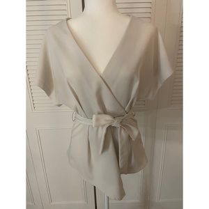 Structural Belted Wrap Tunic